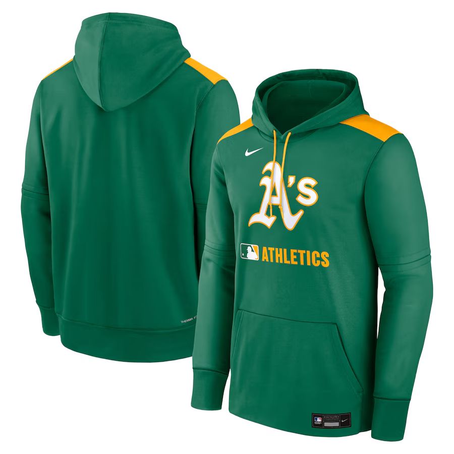 Men 2025 MLB Oakland Athletics Green Nike hoodie style 1->arizona diamondback->MLB Jersey